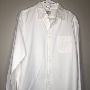 J Crew men’s slim white Oxford button up